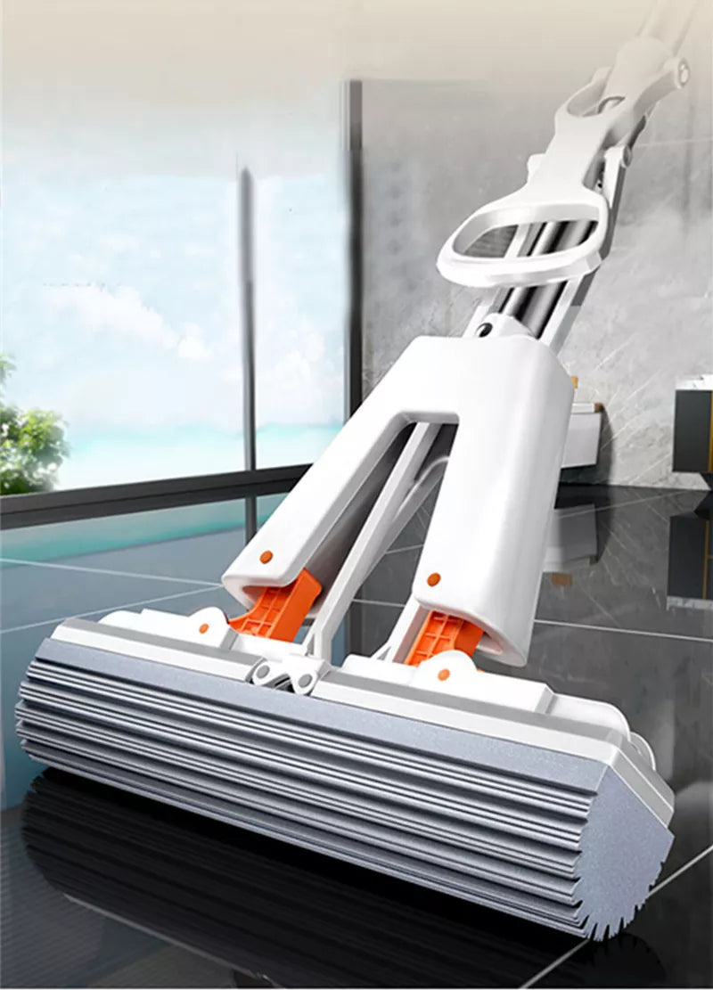 Collodion Mop Free Hand Washing Magic Self-Cleaning Squeeze Water Flat Floor Wiper Tile Wringer Cotton Squeezer Household Helper